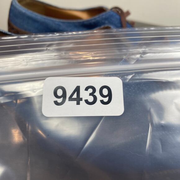 Rare Barbanera Sperelli Wingtip Denim Leather Oxford Brogue Men's 10.5 - Picture 12 of 12